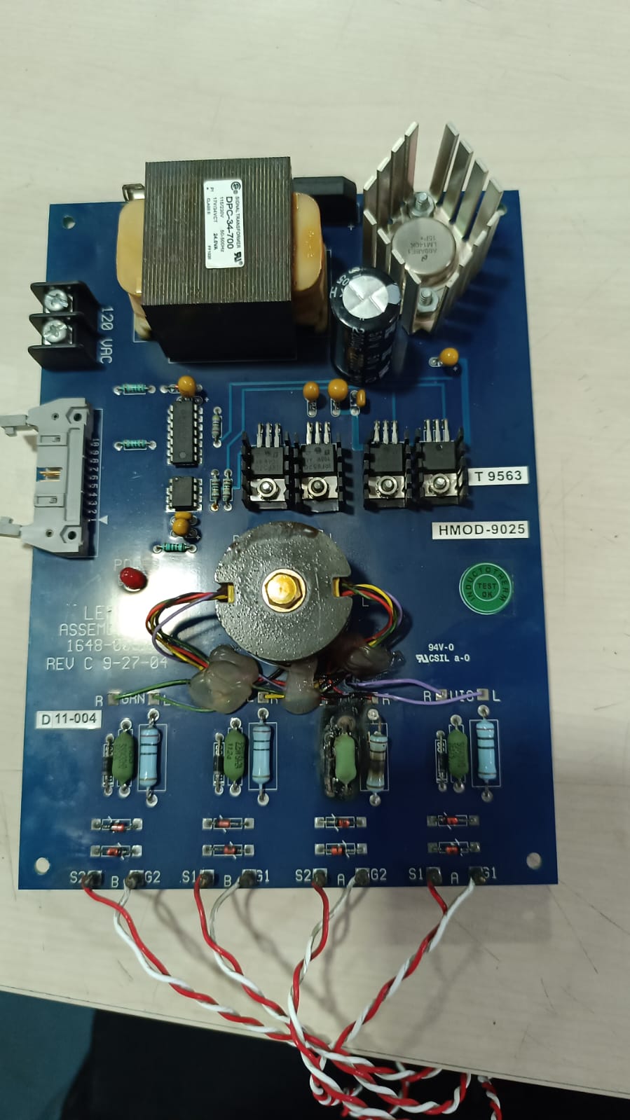 Lepel HMOD-9025 induction power control card with transformer and heat sink