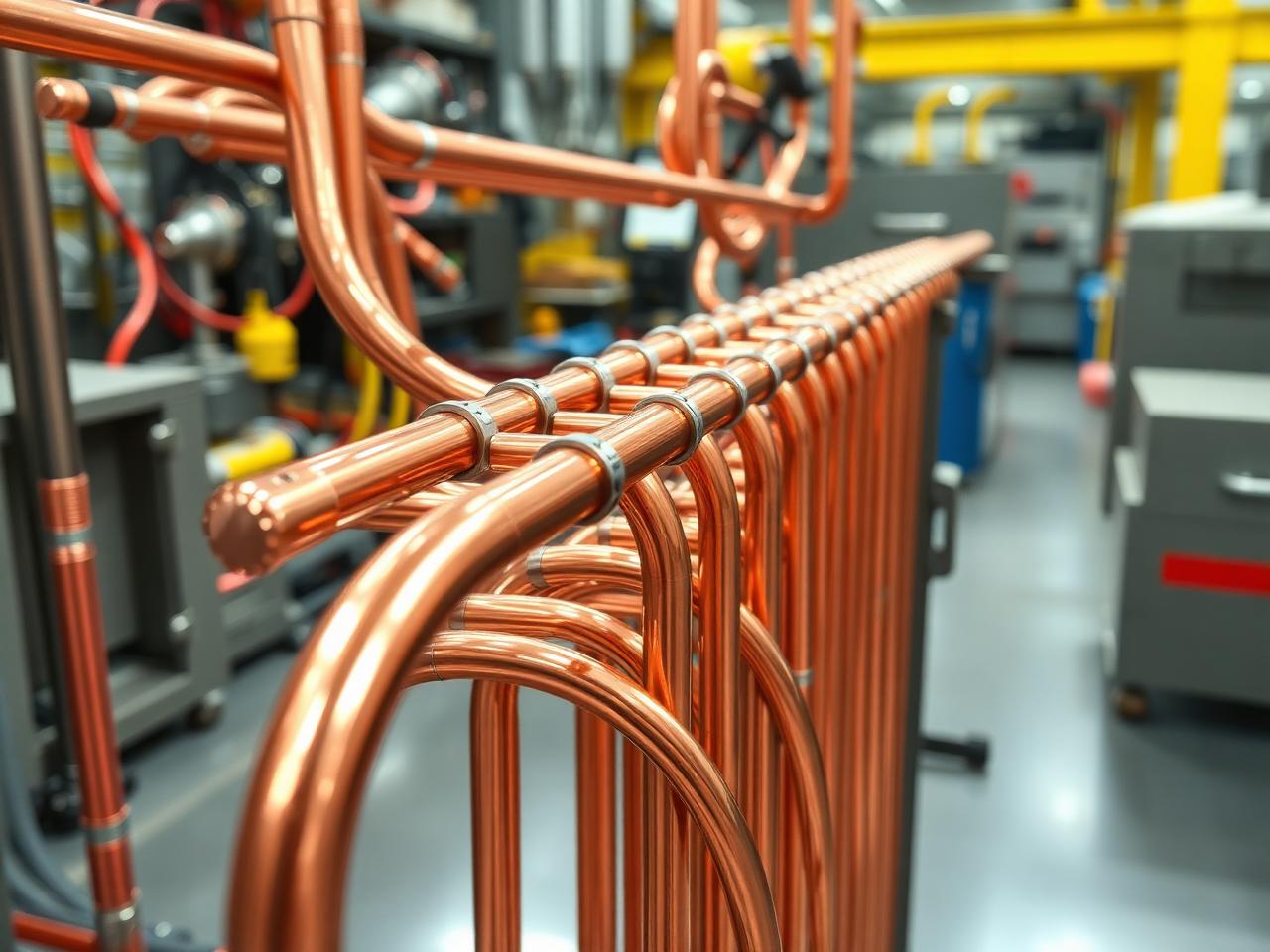 Precision copper pipe straightening, swaging and suction pipe assembly at E-Scedar